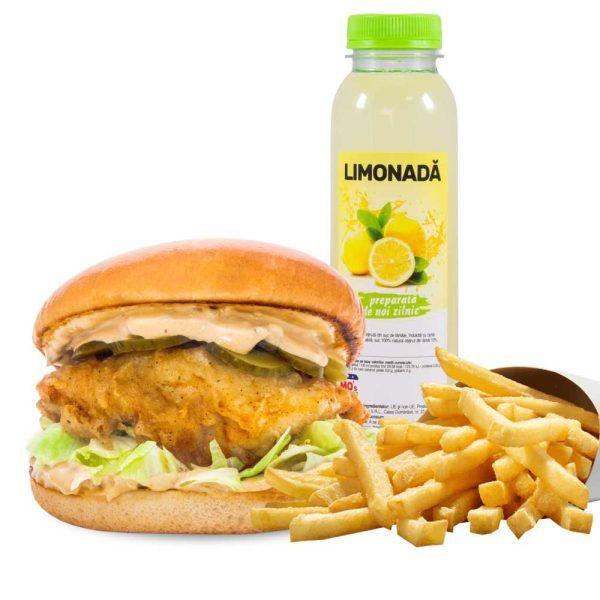 Meniu Chicken Burger cu limonada / socata